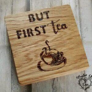 Handmade Wooden Oak Tea Coaster
