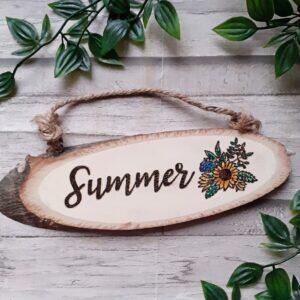 Handmade Wooden Summer Rustic Sign Wall Gift