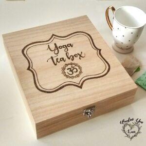 Handmade Wooden Yoga Tea Box Gift