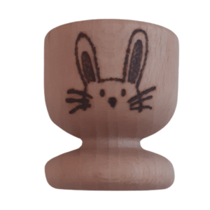 Wooden Easter Egg Cup – Bunny Design – Easter Breakfast Gift