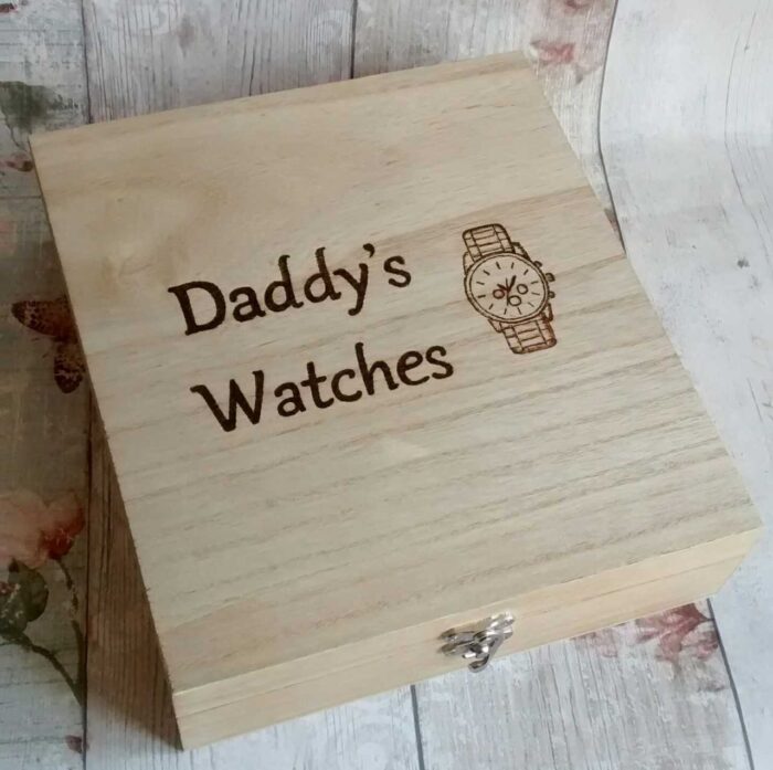 Handmade Wooden Personalised Watch Box Wooden You Love