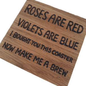 Handmade Wooden Roses Are Red Oak Coaster - Image 2