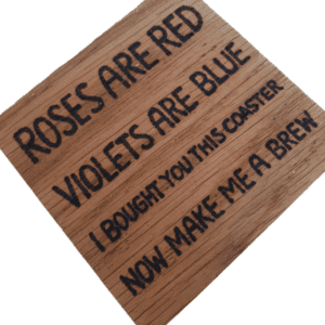 Handmade Wooden Roses Are Red Oak Coaster - Image 3