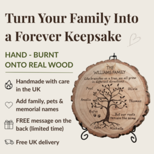 Personalised Wooden Family Tree Gift – A One-of-a-Kind Keepsake